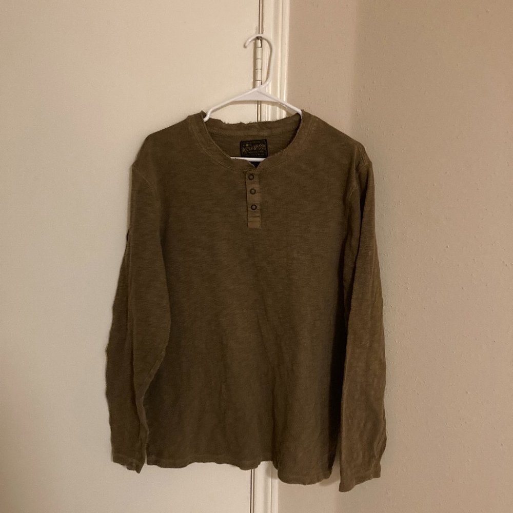 Lucky Brand Mens Brown Long Sleeve